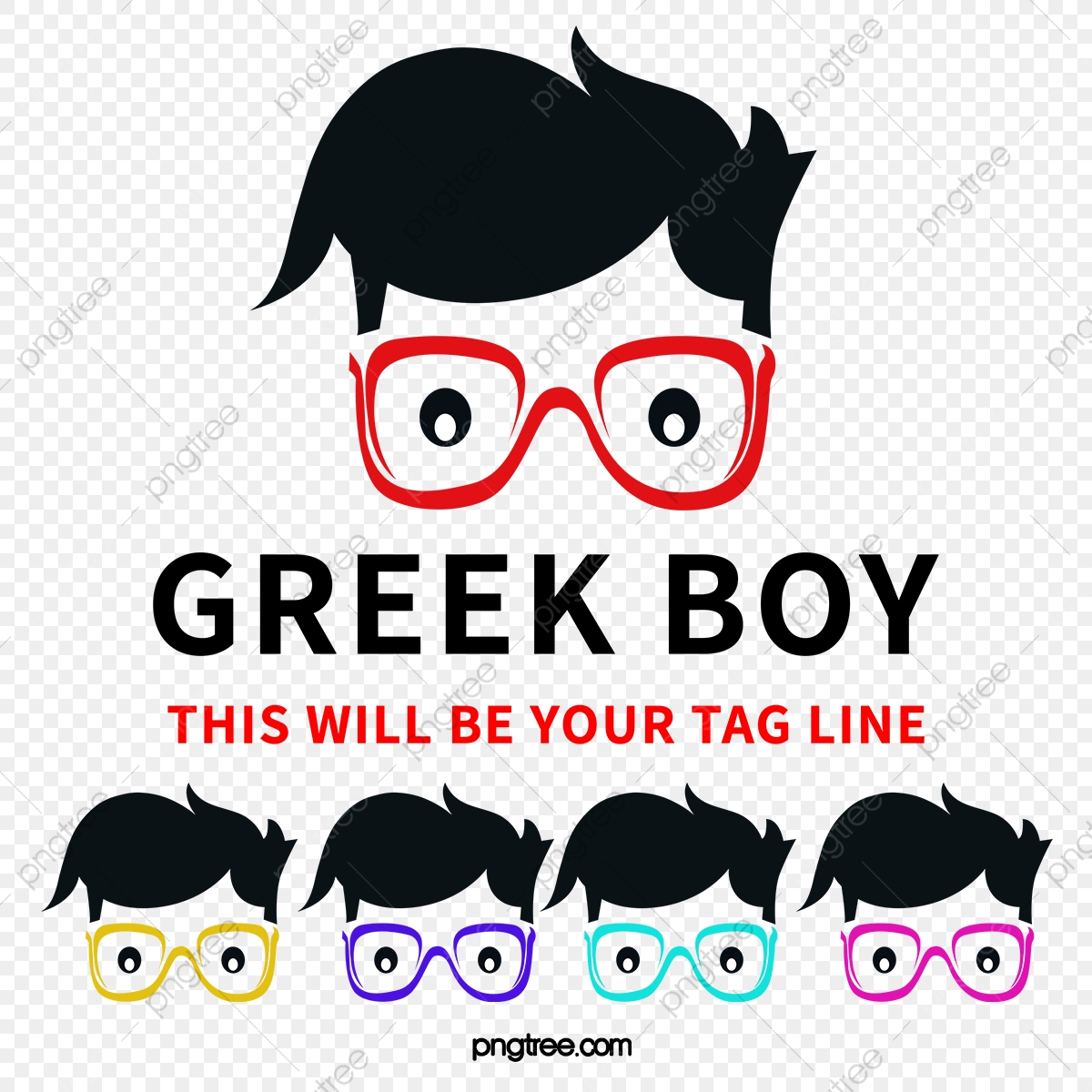 1200x1200 Glasses Boy Logo, Geek Flag, Logo Design, Boy Avatar Png