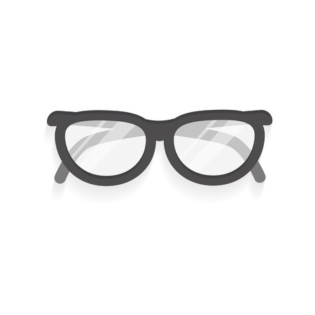 450x450 Vector Illustration Metal Framed Geek Glasses Isolated On A White