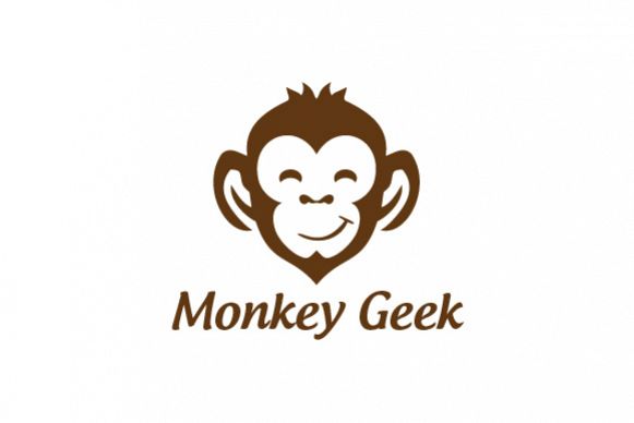 581x388 Monkey Geek Vector Logo Design