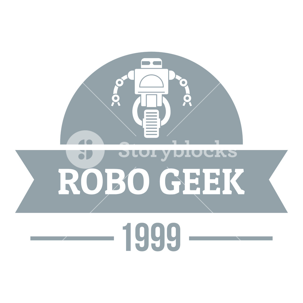 1000x1000 Robotic Geek Logo Simple Illustration Of Robot Geek Vector Logo