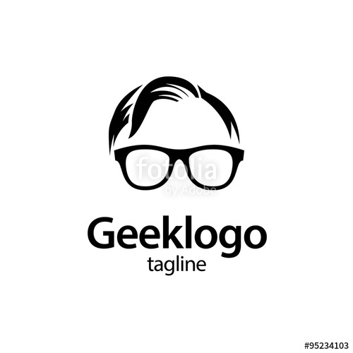 500x500 Geek And Nerd Logo Character Stock Image And Royalty Free Vector