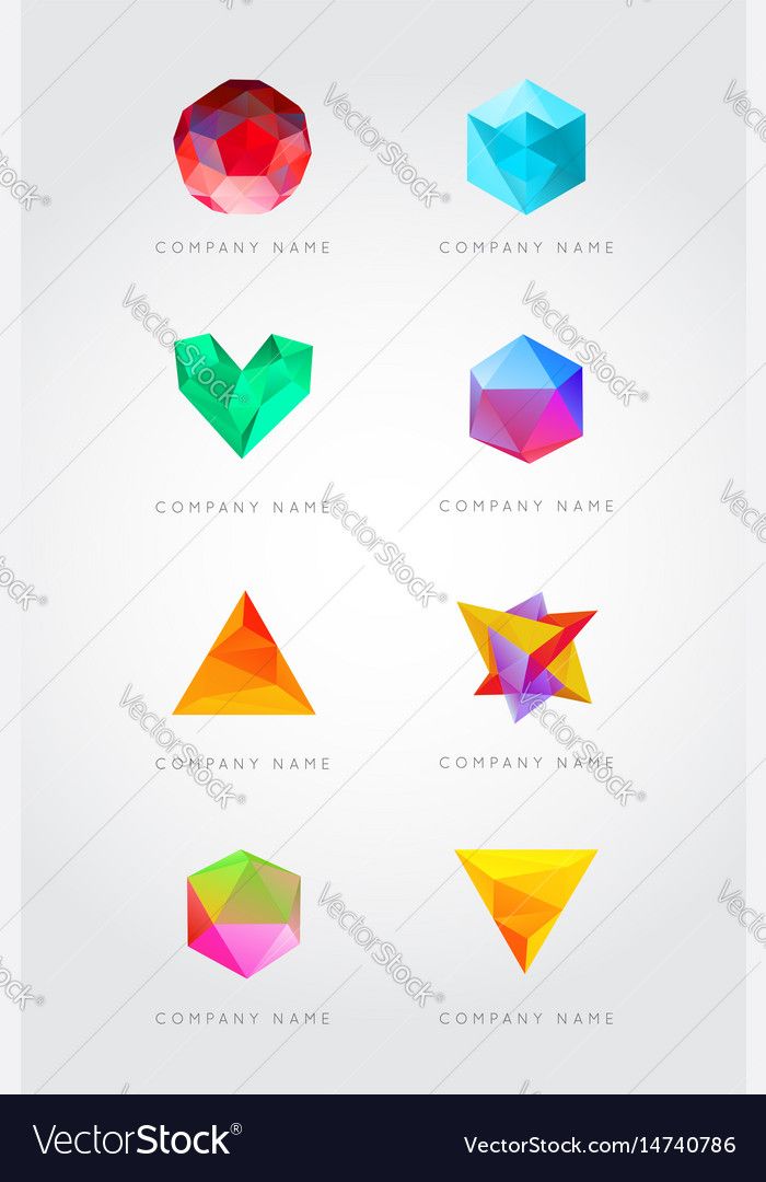 700x1080 Low Poly Gem Logo, Logos, Vector Free