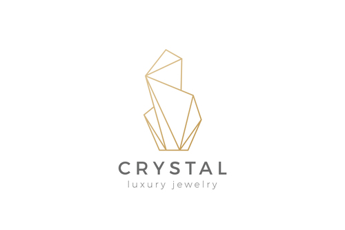 500x333 Crystal Gem Stone Logo Vector Free Download