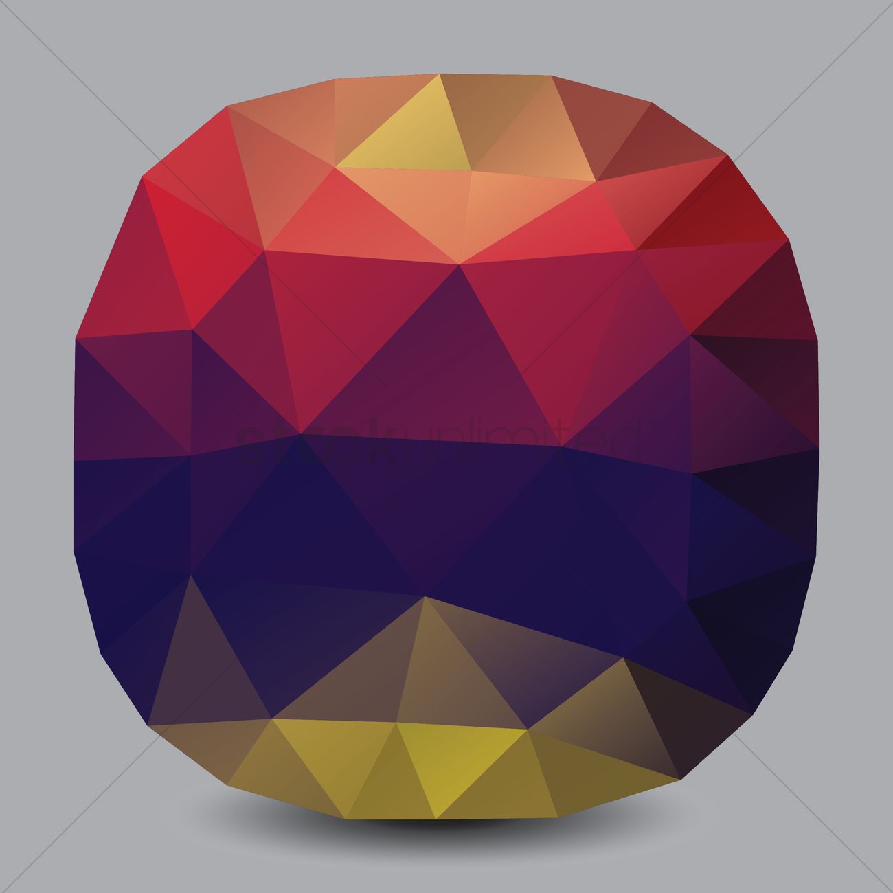 1300x1300 Low Poly Gem Vector Image