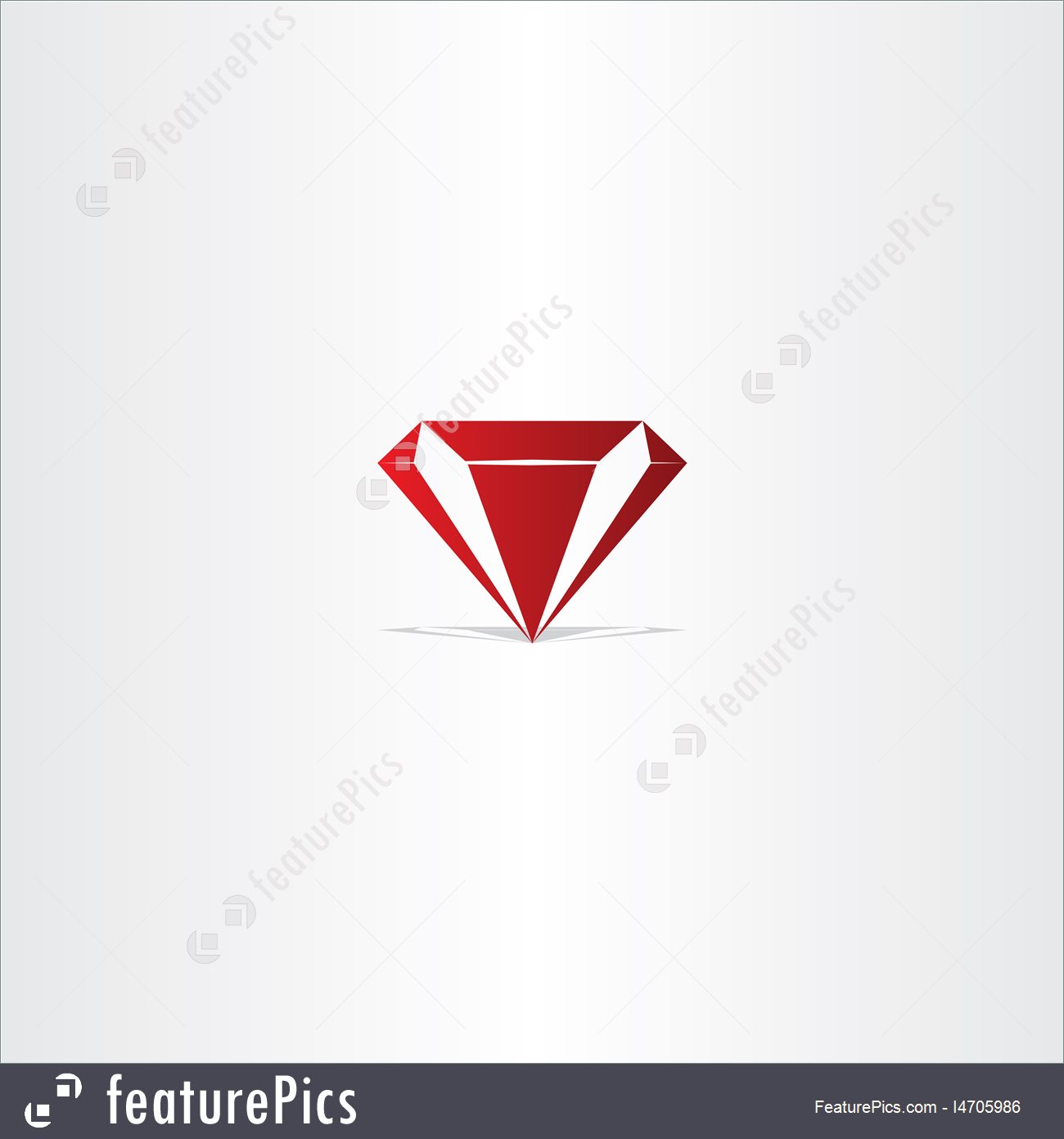 1300x1392 Red Diamond Gem Vector Icon