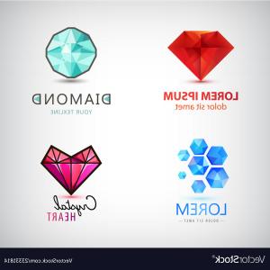 300x300 Set Of Diamond Crystal Logos Jewelry Gem Vector Wallkeeper