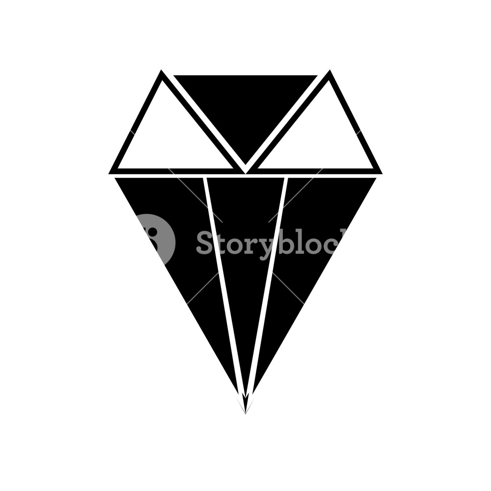 1000x1000 Contour Brilliant Crystal Diamond And Precious Gem Vector