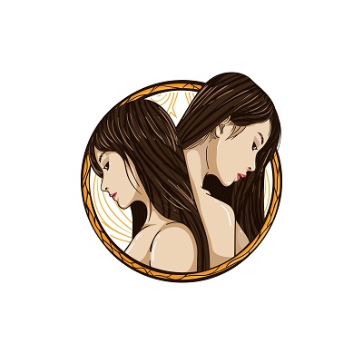 400x400 Zodiac Sign Gemini Vector Illustration Custom T Shirts Tshirt