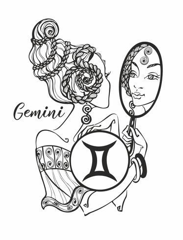 373x490 Zodiac Sign Gemini A Beautiful Girl Horoscope Astrology