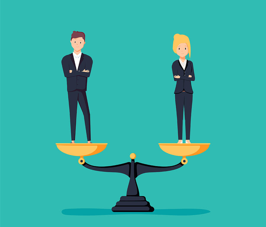 900x771 Business Gender Equality Vector Concept With Businessman