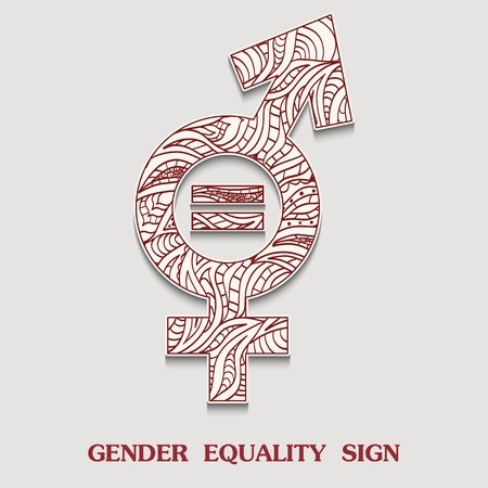 450x450 Symbol Of Gender Equality Is Sexual Equity Sign With A Pattern