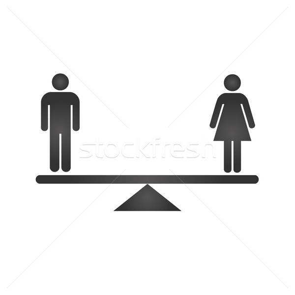 600x600 Gender Equality Concept Icon Black Gender Icons On Scales