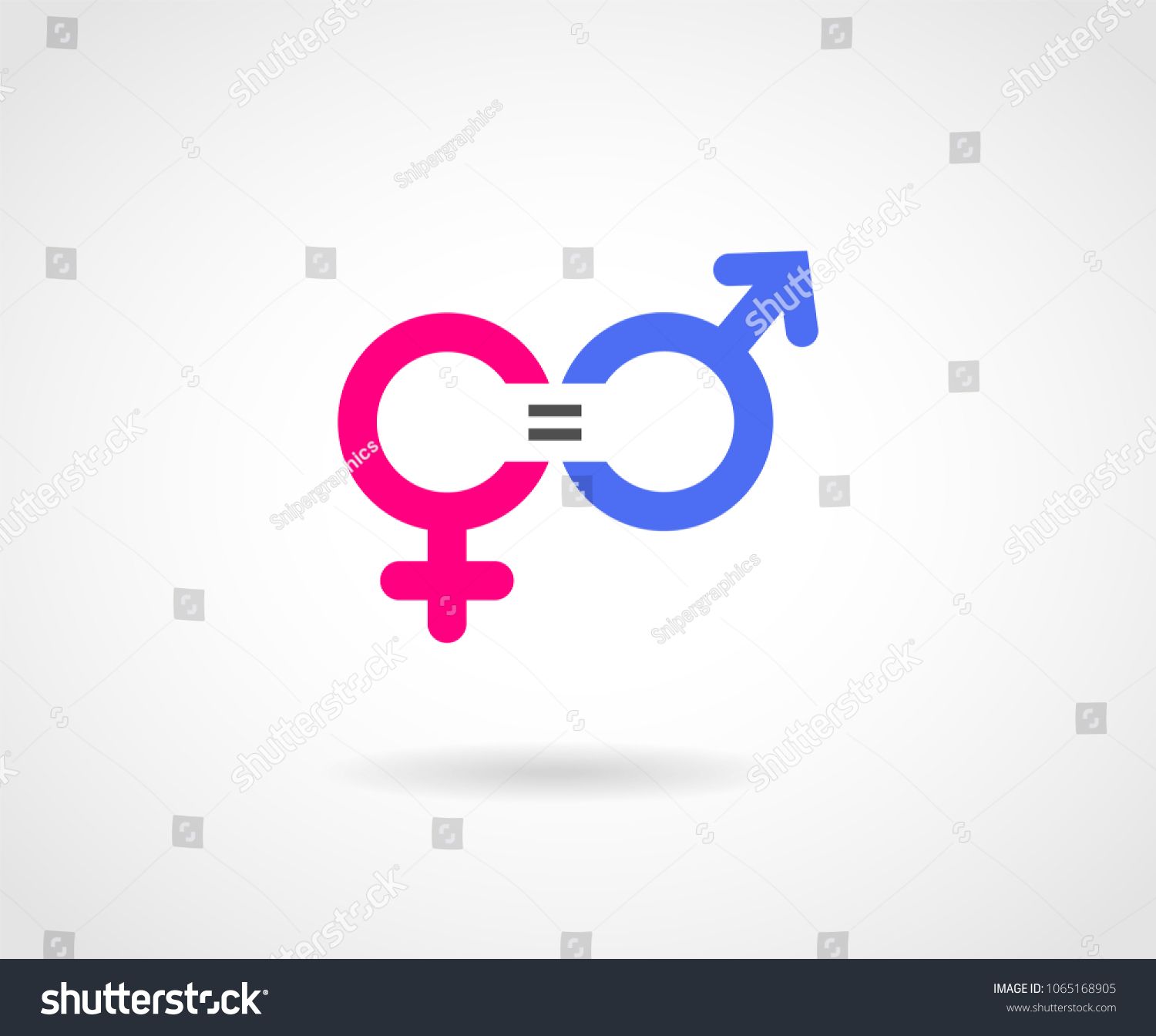 1500x1344 Gender Equality Concept Icon Pink And Blue Gender Logos Equality