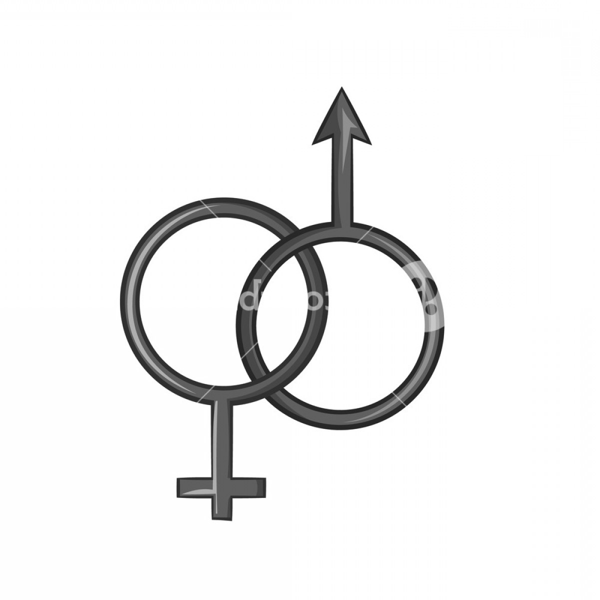 1200x1200 Sign Man And Woman Icon In Black Monochrome Style Isolated