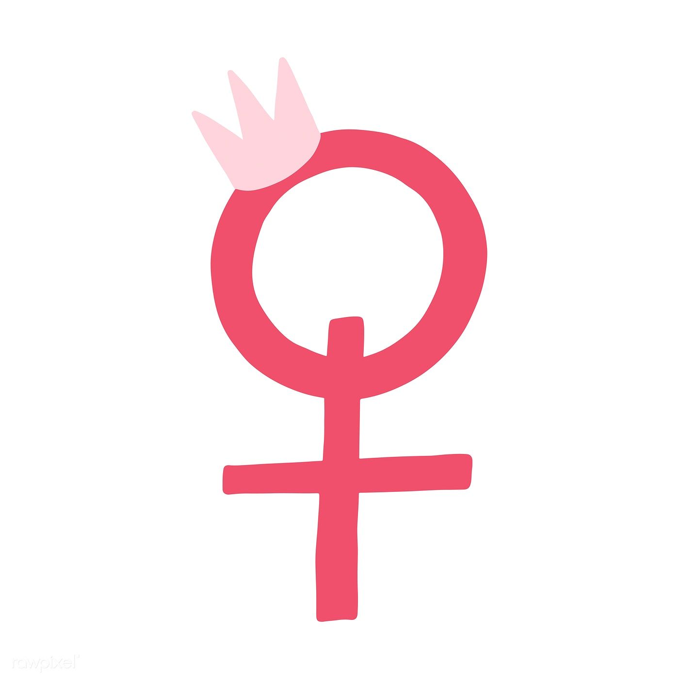 1400x1400 Pink Female Gender Symbol Vector Free Image