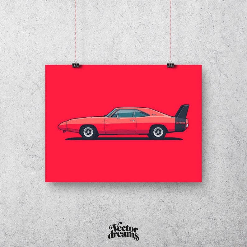 794x794 Dodge Charger Rt Daytona Nascar General Lee Car Poster Etsy