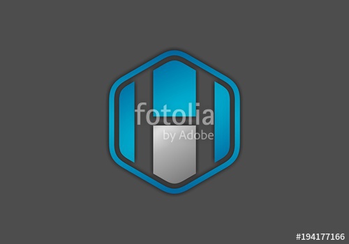 500x350 H Letter Logo Design, Elegant Logo Vector Stock Image