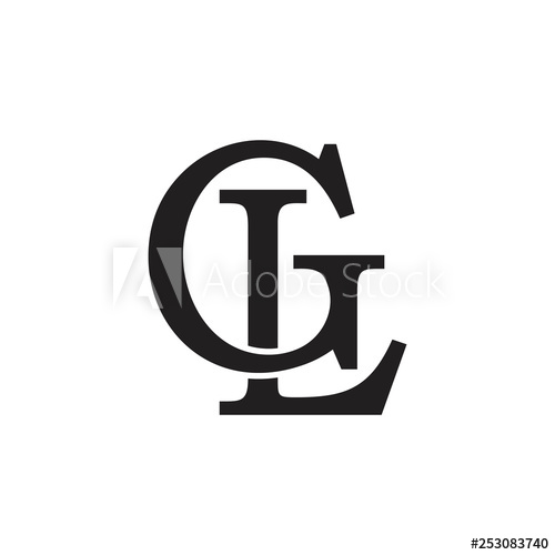 500x500 Letters Gl Simple Linked Logo Vector