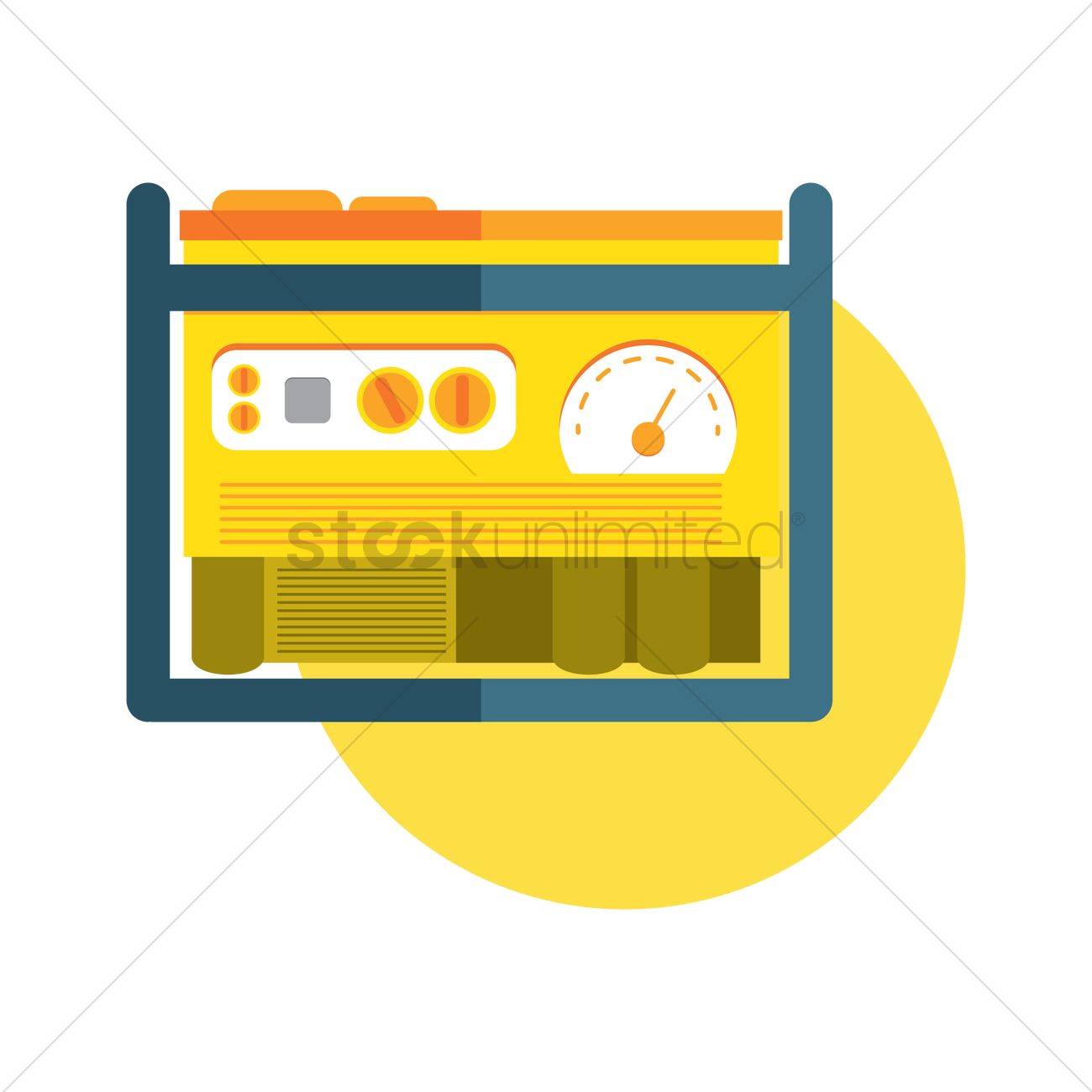 Power Generator Vector Image 1300x1300 Power Generator Vector Image