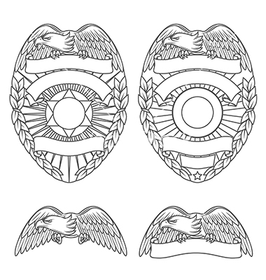 380x400 Vector Police Badge Designs Images