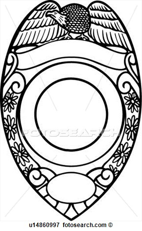 290x470 Badge Officer Outline Clipart