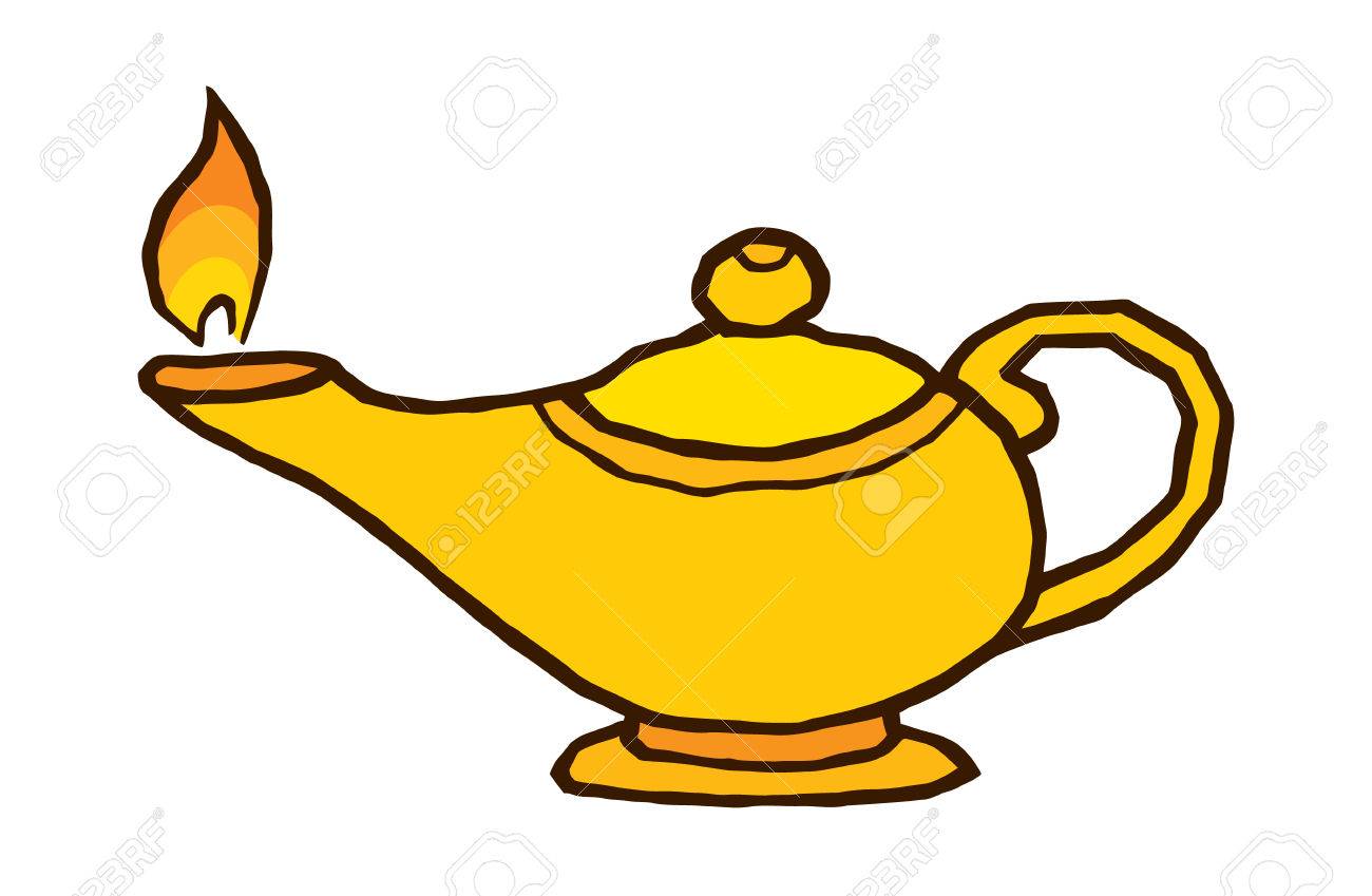 1300x849 Huge Collection Of 'genie Lamp Drawing' Download More Than