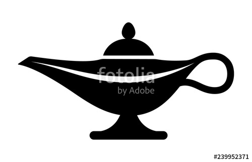 500x322 Magic Lamp Of The Genie Jinn Flat Vector Icon For Apps And Games