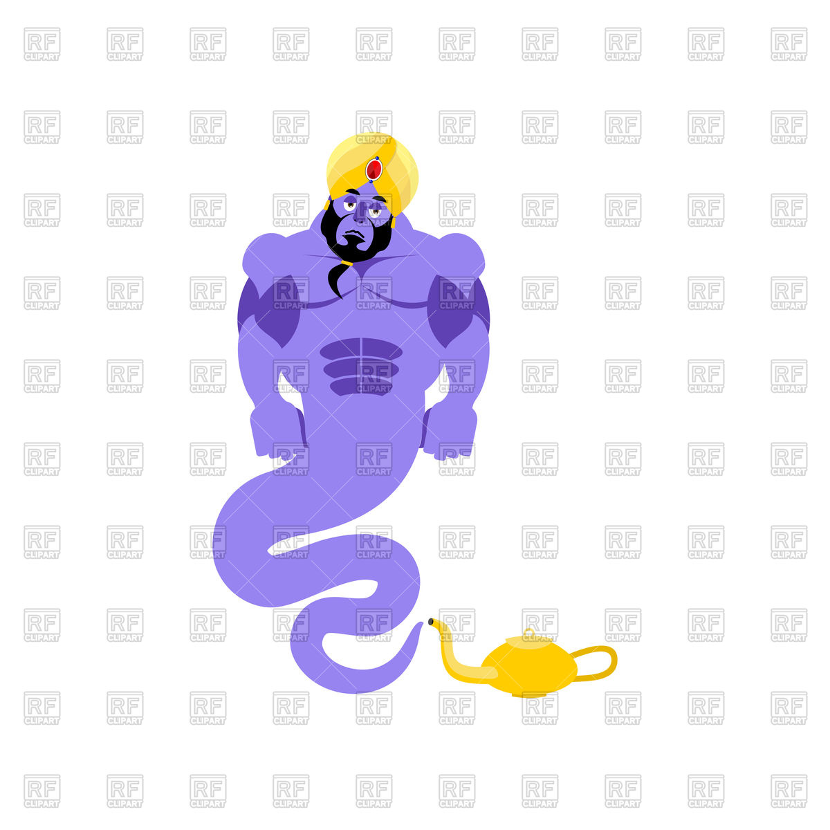 1200x1200 Sad Genie With Magic Lamp Vector Image Of People Popaukropa