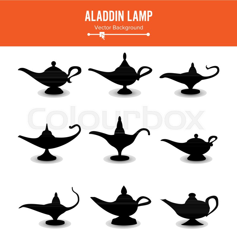 800x800 Aladdin Lamp Vector Set Icons Stock Vector Colourbox