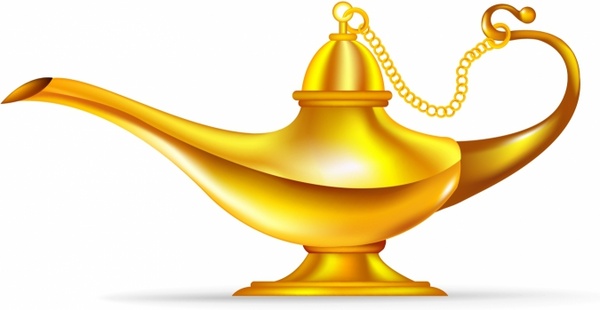 600x310 Magic Lamp Free Vector In Adobe Illustrator