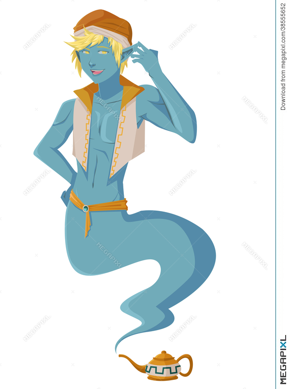 597x800 Genie Vector Illustration