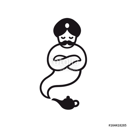 500x500 Genie From Lamp Logo Stock Image And Royalty Free Vector