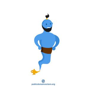 300x300 Genie In The Lamp Vector Graphics