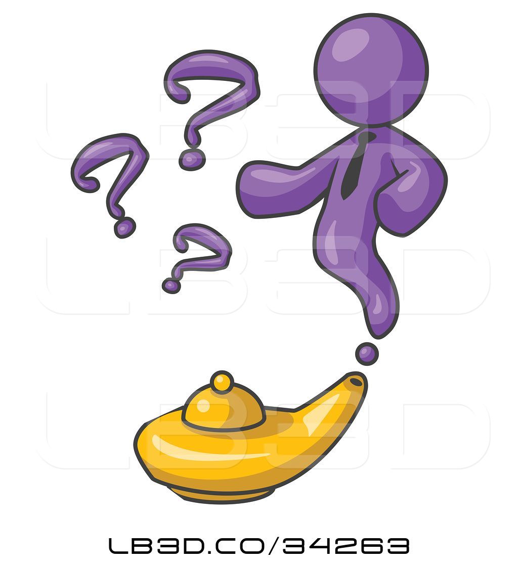 1024x1124 Vector Illustration Of Purple Genie Guy Emerging From A Golden