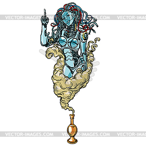 300x300 Female Robot Genie Of Lamp