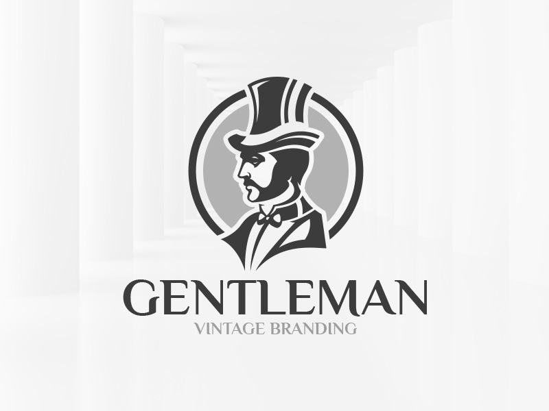 Vintage Gentleman Logo Template 800x600 Vintage Gentleman Logo Template