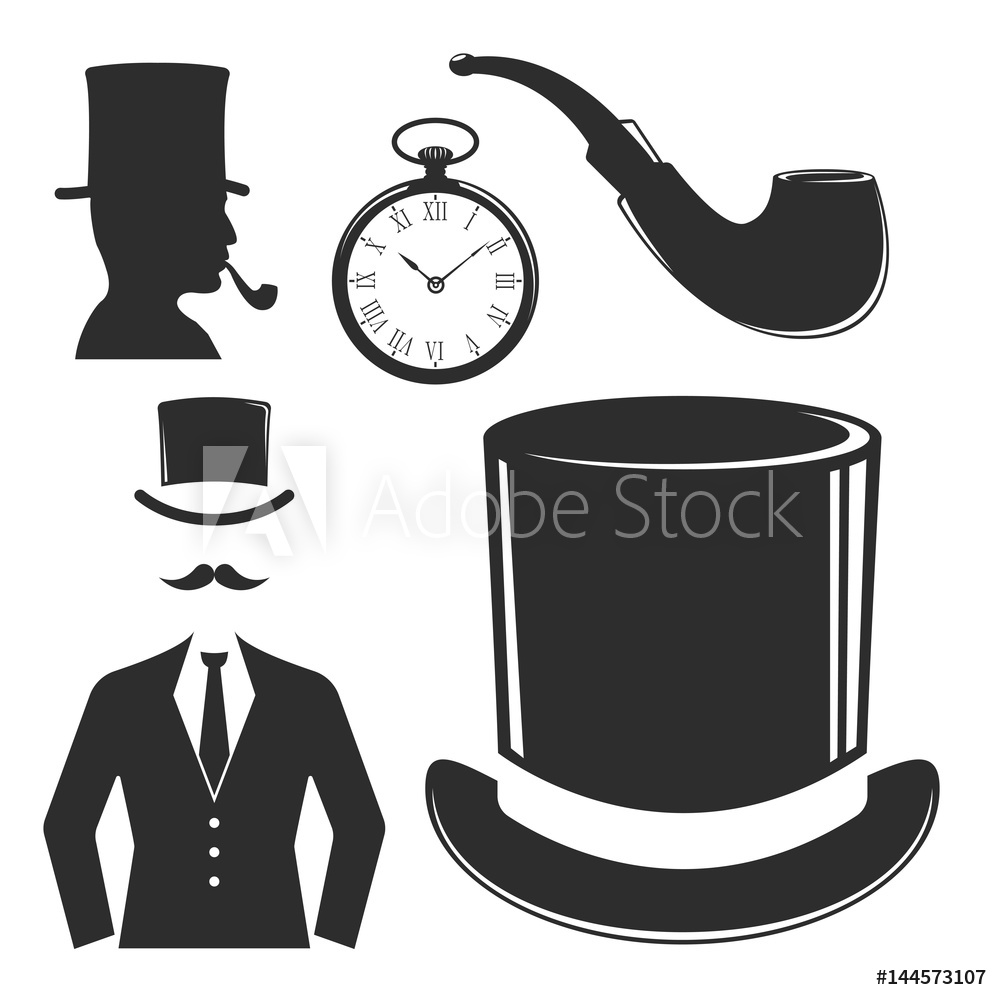 1000x1000 Photo Art Print Vintage Style Design Hipster Gentleman Vector