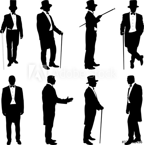 494x500 Silhouette Of A Gentleman In A Tuxedo