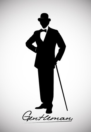 311x450 Silhouette Of A Gentleman In A Tuxedo Royalty Free Vector Graphics