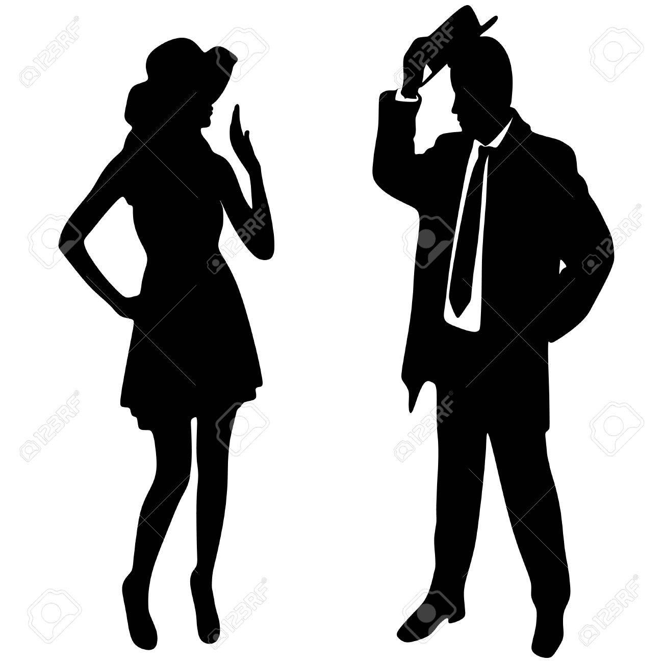 1300x1300 Gentleman And Lady Silhouette