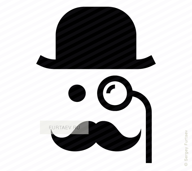 620x553 Gentleman With Monocle Vector Icon