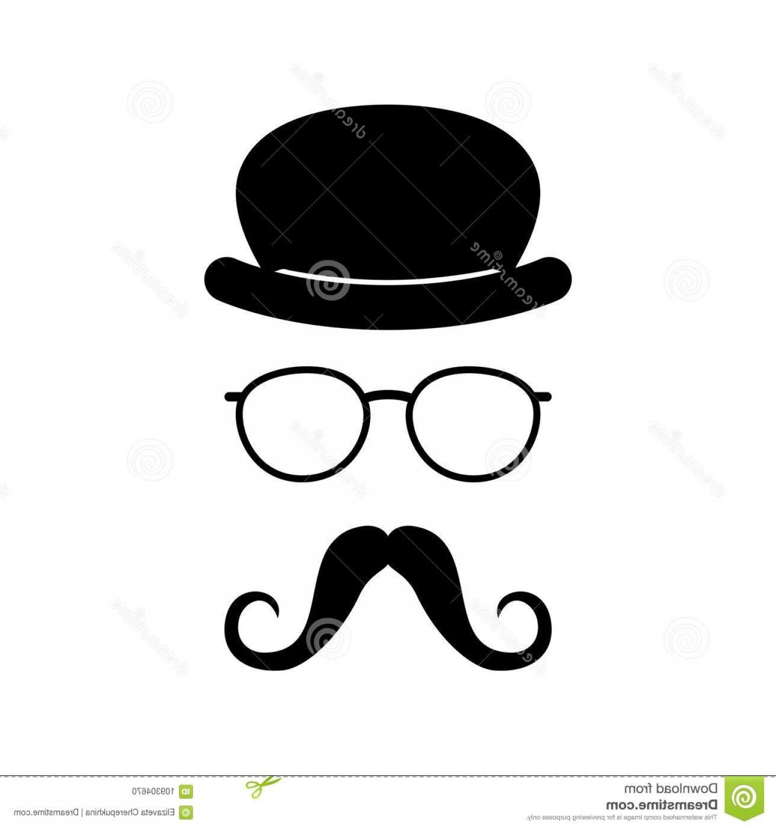 1560x1668 Man Face Glasses Mustache Hat Photo Props Gentleman Detective