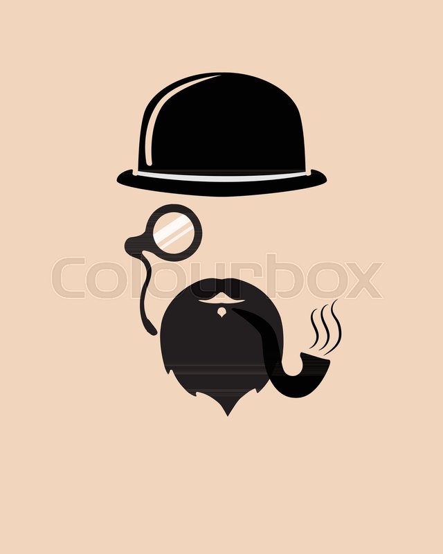 640x800 Old Fashioned Hat, Monocle And Beard Stock Vector Colourbox