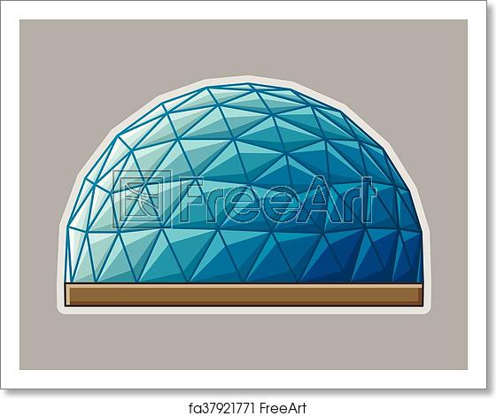 560x470 Free Art Print Of Icon Geodesic Dome Flat Icon Geodesic Dome