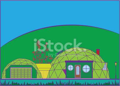 420x299 Geodesic Dome Stock Vectors