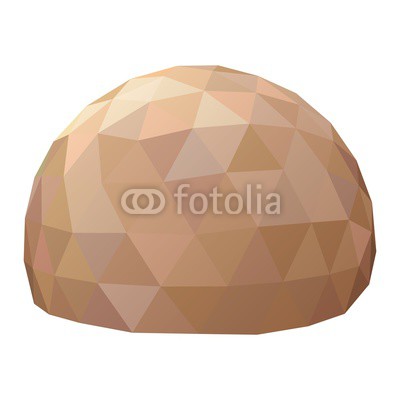 400x400 Geodesic Dome Painted In The Colors Of The Martian Desert Vector