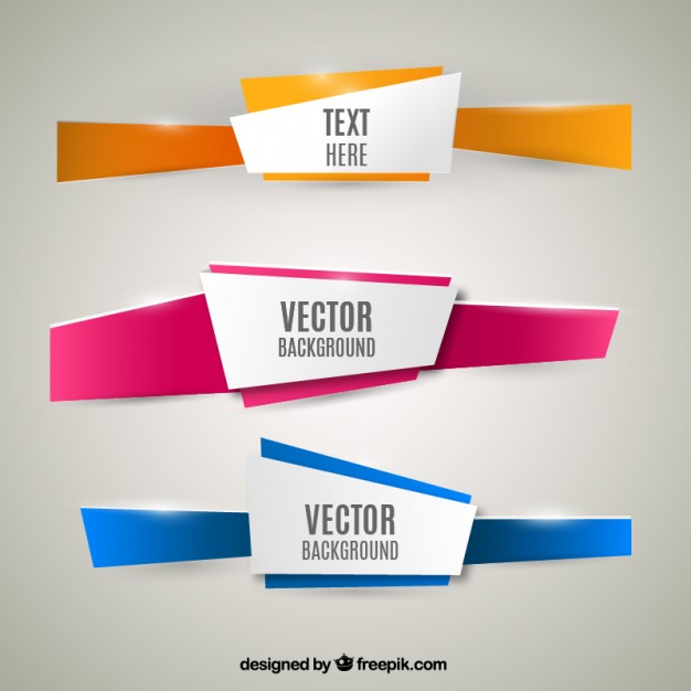 626x626 Geometric Banner Set Vector Free Download