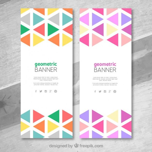 626x626 Geometric Banners Free Vector Design Vector Free, Banner
