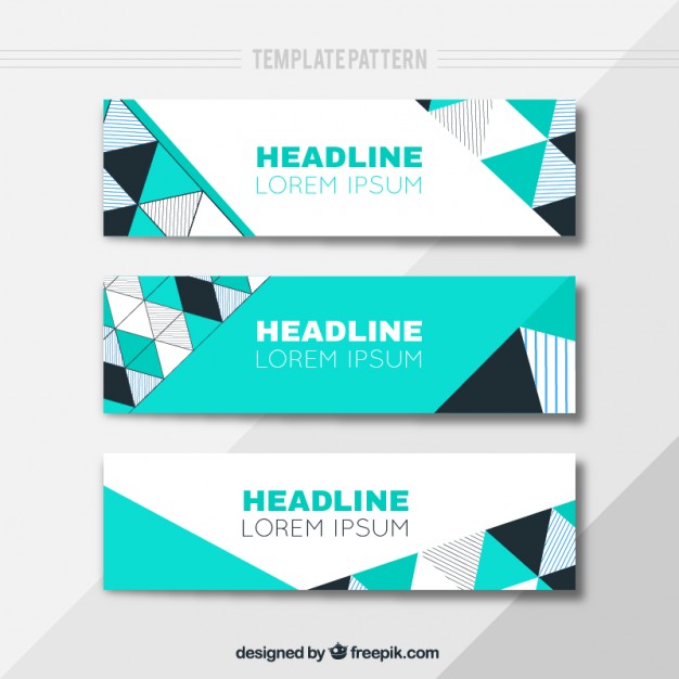 626x626 Geometrical Banner Set Vector Free Download