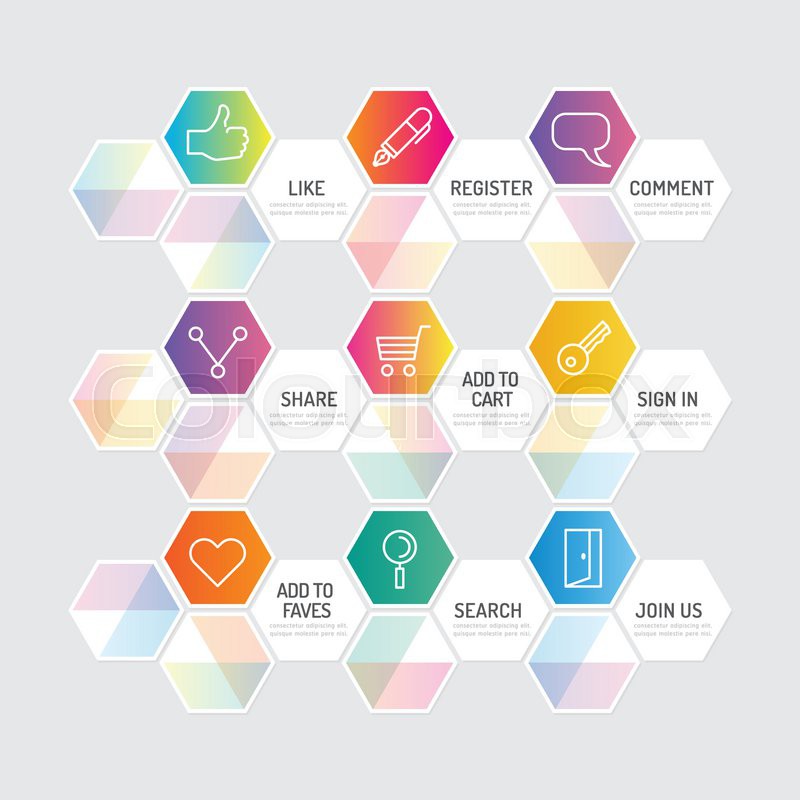 800x800 Modern Geometric Banner Button With Stock Vector Colourbox